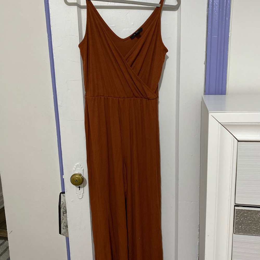 Rustic orange jumpsuit, missing belt